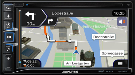 Built-in Navigation with TomTom Maps - INE-W611D