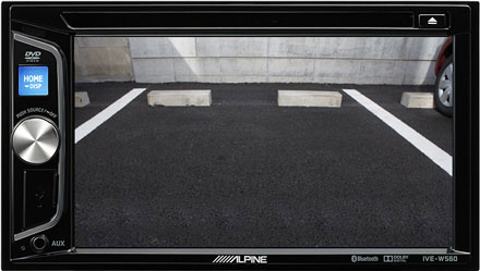 auto rádio Alpine com ecrã para câmara de visão traseira - Estação multimédia Alpine IVE-W560BT