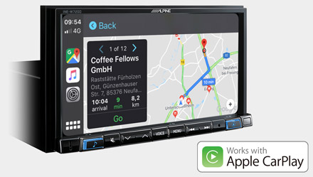 Online Navigation with Apple CarPlay - INE-W720DC